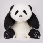 5-month-old Hehua handmade simulated panda doll large size sheepskin plush toy