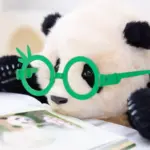 6-month-old Fubao handmade simulated panda doll large size sheepskin plush toy