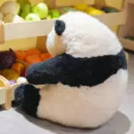 6-month-old Fubao handmade simulated panda doll large size sheepskin plush toy