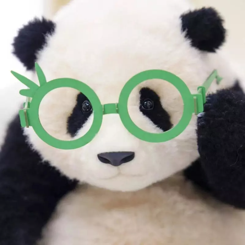 6-month-old Fubao handmade simulated panda doll large size sheepskin plush toy