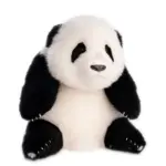 5-month-old Hehua handmade simulated panda doll large size sheepskin plush toy