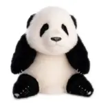 5-month-old Hehua handmade simulated panda doll large size sheepskin plush toy