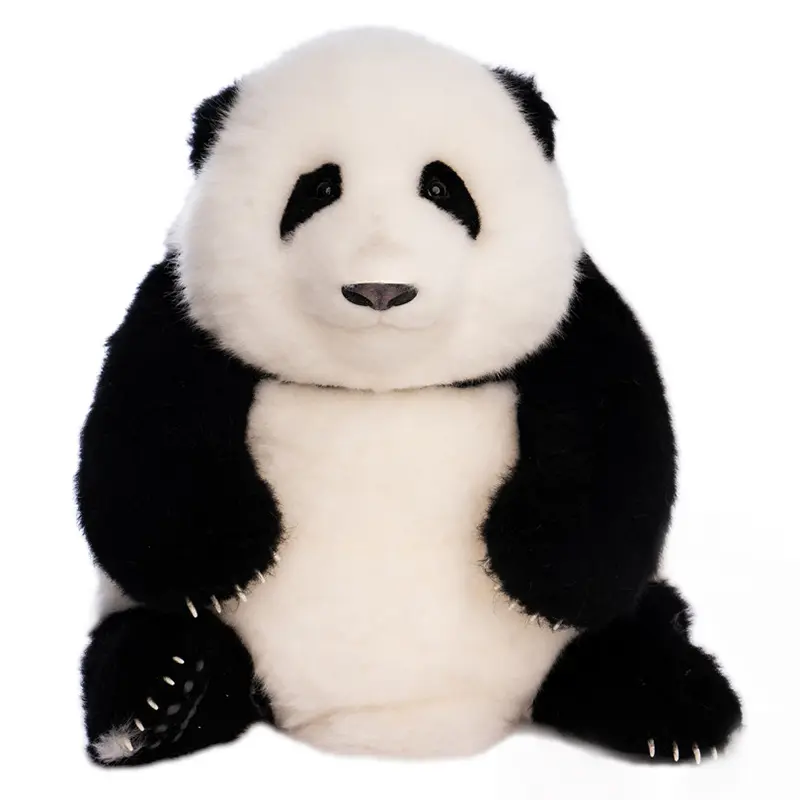 6-month-old Hehua handmade simulation panda doll pillow gift girl wool plush toy