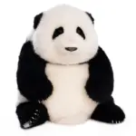 6-month-old Hehua handmade simulation panda doll pillow gift girl wool plush toy