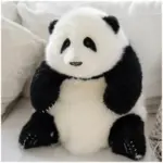 6-month-old Hehua handmade simulation panda doll pillow gift girl wool plush toy