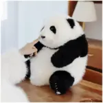 6-month-old Hehua handmade simulation panda doll pillow gift girl wool plush toy