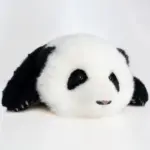 3-month-old Hehua handmade simulated panda doll large size sheepskin plush toy