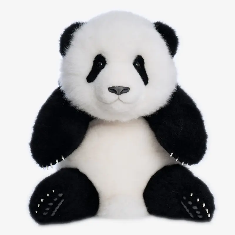 5-month-old Menglan handmade simulation panda doll pillow gift girl wool plush toy