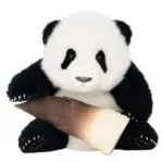 5-month-old Menglan handmade simulation panda doll pillow gift girl wool plush toy