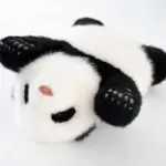 1.5-month-old Hehua handmade simulated panda doll pillow sheepskin plush toy