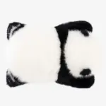 1.5-month-old Hehua handmade simulated panda doll pillow sheepskin plush toy