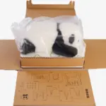 1.5-month-old Hehua handmade simulated panda doll pillow sheepskin plush toy